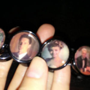 Twin Peaks Photos Cameo Bracelet Black Lucite